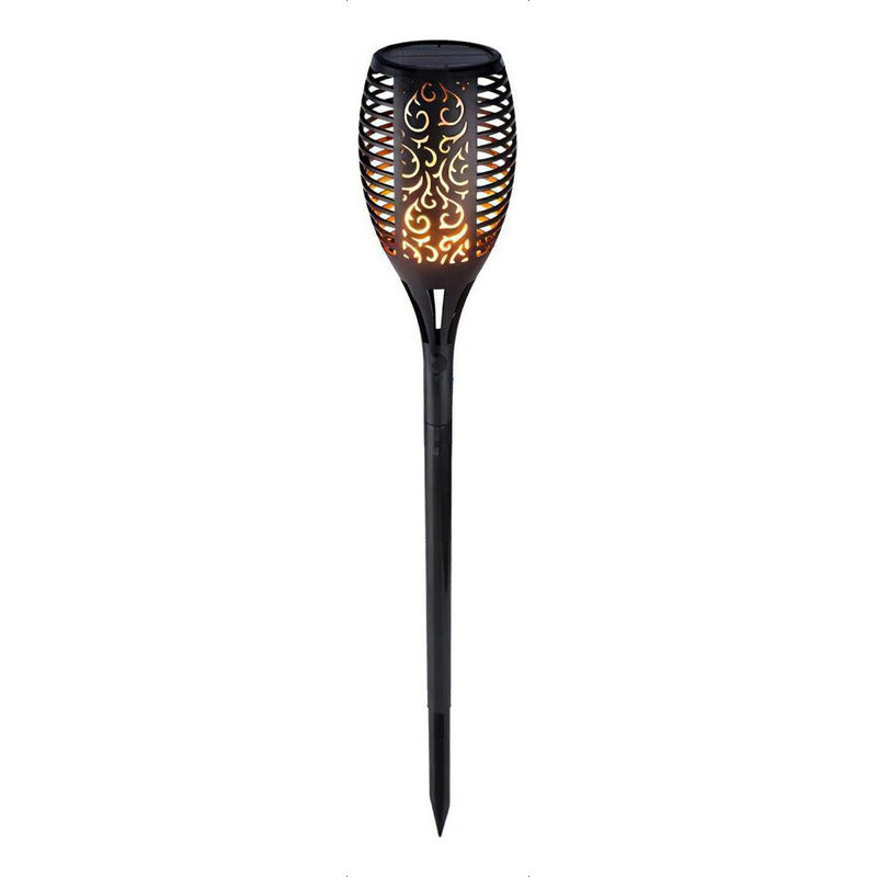 Lámpara De Antorcha Led Solar Para Jardín 4pcs Color Negro
