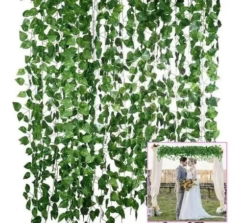 Planta Artificial Enredadera 12 Tiras 210cm Decoración